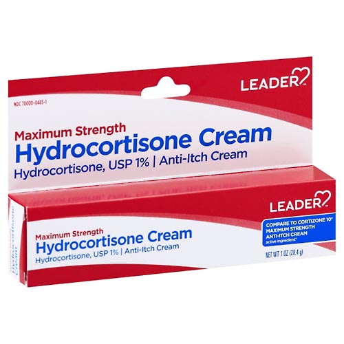 Image for Leader Hydrocortisone Cream, Maximum Strength,1oz from EAGLE LAKE DRUG STORE