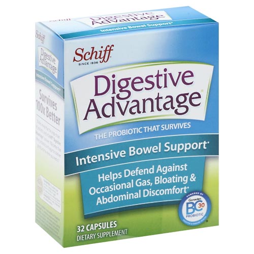 Image for Schiff Intensive Bowel Support, Capsules,32ea from EAGLE LAKE DRUG STORE