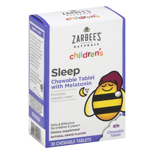 Image for Zarbee's Sleep, Children's, Chewable Tablet, Natural Grape Flavor,30ea from EAGLE LAKE DRUG STORE